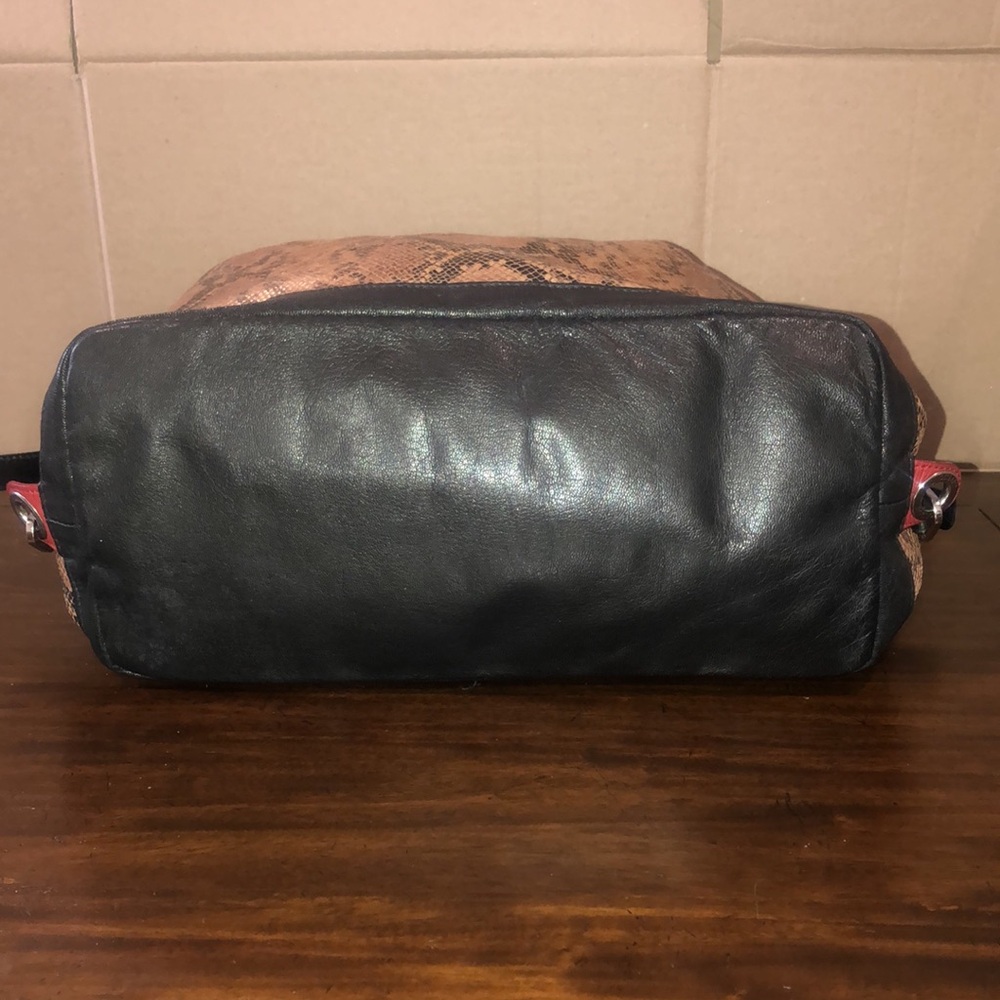 Longchamp Python Leather Snakeskin Shoulder Bag W… - image 7